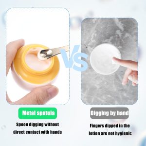 6 Stück Spatel Kosmetik,Mabor Metall Kosmetik Spatel Mini Beauty Scoop Kleine Gesichtsmaske Spatel Wiederverwendbar Applikator Mini Hautpflegespatel für Lotionen Probenahme Mischen Maske 10