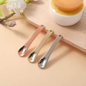 6 Stück Spatel Kosmetik,Mabor Metall Kosmetik Spatel Mini Beauty Scoop Kleine Gesichtsmaske Spatel Wiederverwendbar Applikator Mini Hautpflegespatel für Lotionen Probenahme Mischen Maske 16