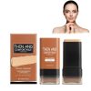 Grundierung Stick mit Bürste Stick Foundation Coverage Foundation Make Up Stick Gesichts-Grundierungsstift Mit Voller Deckkraft, Einfach Aufzutragen, Langanhaltende Deckkraft (Natürlich) 19