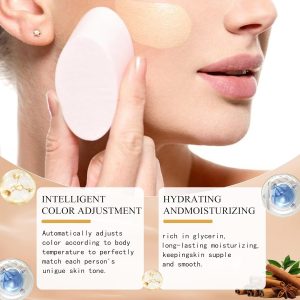 Farbwechselnde Foundation | 2 * 30ml Color Changing Foundation| Concealer Foundation Feuchtigkeitsspendende Natürliche Langanhaltende Feuchtigkeitsspendende Makeup Foundation+1 Kosmetikpinsel 16