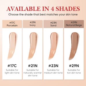 Cushion Foundation, 2025 Neu Foundation Cover Concealer, 18g Luftkissen CC Creme Liquid Foundation Feuchtigkeitsspendende Aufhellende Gleichmäßiger Hautton Cushion Foundation CC Cream (02# Ivory) 16